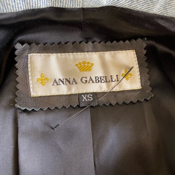 NWOT Genuine leather and Denim coat. - Picture 8 of 8